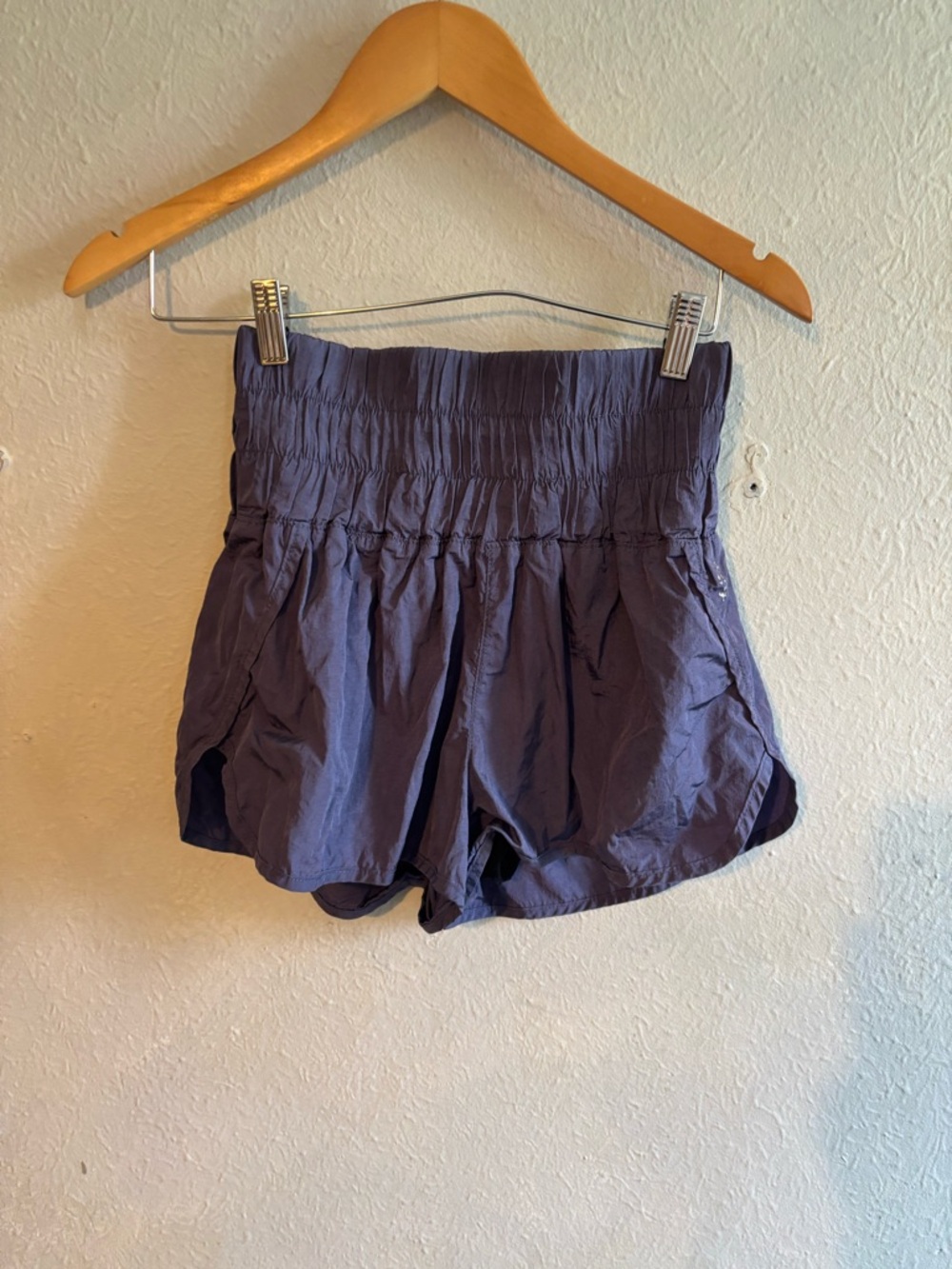 Free People‎ Lavender Smocked Waist Athletic Shorts
